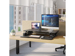Mount-It! 38"W Manual Rectangular Adjustable Standing Desk Converter, Black (MI-15009)