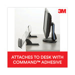 In-Line Adjustable Desktop Copyholder,150 Sheet Capacity, Plastic, Black/clear
