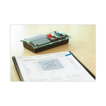 Note and Flag Dispenser, For 3 x 3 Pads, Black/Clear, Includes 45-Sheet Canary Super Sticky Pop-up Pad; (50) 1" Flags