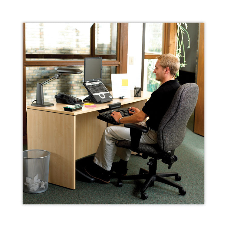 Note and Flag Dispenser, For 3 x 3 Pads, Black/Clear, Includes 45-Sheet Canary Super Sticky Pop-up Pad; (50) 1" Flags