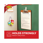 General Purpose Hooks Multi-Pack, Medium, Plastic, White, 3 lb Capacity, 6 Hooks and 12 Strips/Pack