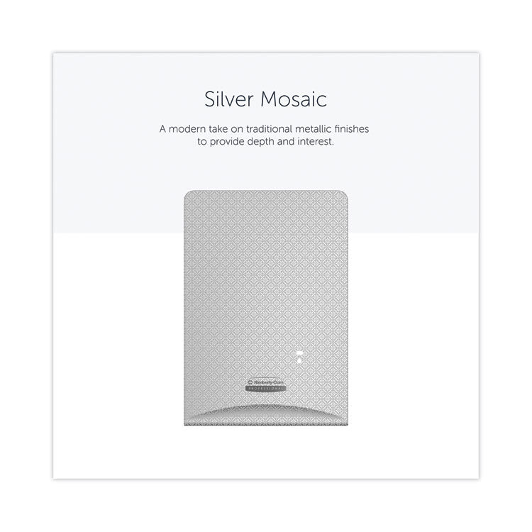 ICON Faceplate for Automatic Soap and Sanitizer Dispenser, 8.25 x 22 x 12.12, Silver Mosaic