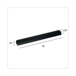 Antimicrobial Gel Large Keyboard Wrist Rest, 19 x 2.75, Black