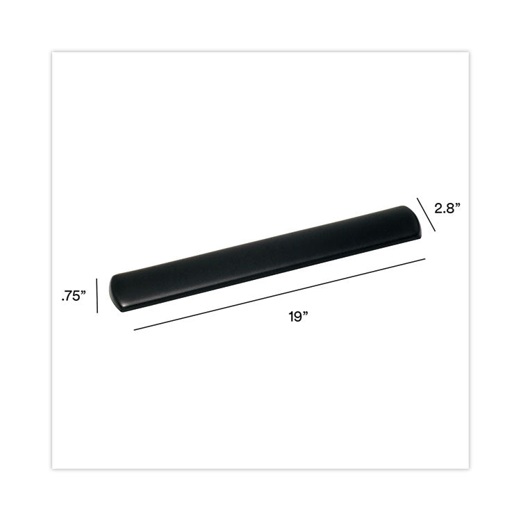Antimicrobial Gel Large Keyboard Wrist Rest, 19 x 2.75, Black