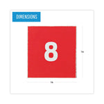 Heavy-Duty Board Magnet Labels, Calendar Dates (1-31), 1" Tall, White Characters, Red Background, 35/Pack
