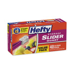 Slider Stand and Fill Food Storage Bags, Quart, 8" x 7", Clear, 40/Box