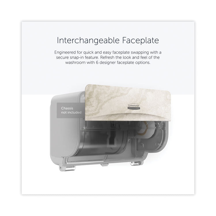ICON Faceplate for Coreless Standard Roll Toilet Paper Dispenser, 3.56 x 12 x 1.5, Warm Marble