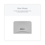 ICON Faceplate for Coreless Standard Roll Toilet Paper Dispenser, 4.25 x 6 x 1.5, Silver Mosaic
