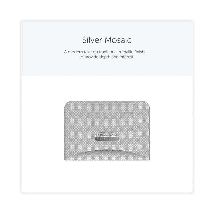 ICON Faceplate for Coreless Standard Roll Toilet Paper Dispenser, 4.25 x 6 x 1.5, Silver Mosaic
