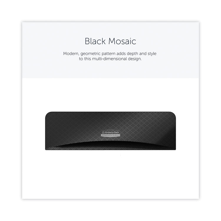 ICON Faceplate for Coreless Standard Roll Toilet Paper Dispenser, 3.56 x 12 x 1.5, Black Mosaic