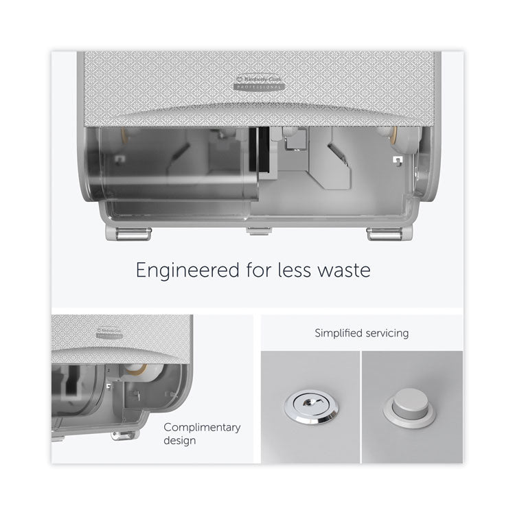 ICON Coreless Standard Roll Toilet Paper Dispenser, 8.43 x 13 x 7.25, Silver Mosaic