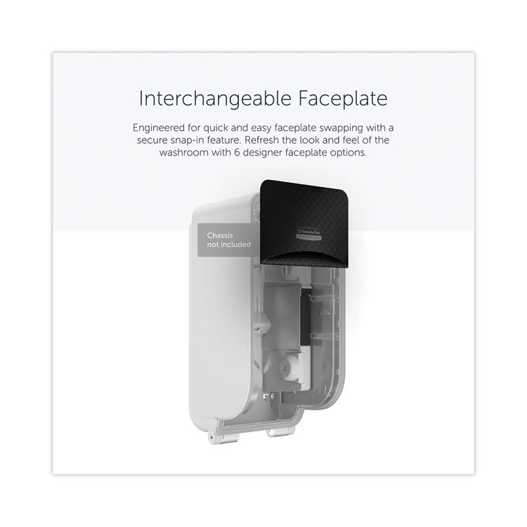 ICON Faceplate for Coreless Standard Roll Toilet Paper Dispenser, 4.25 x 6 x 1.5, Black Mosaic