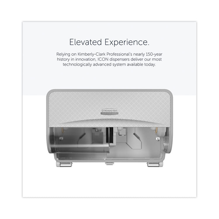 ICON Coreless Standard Roll Toilet Paper Dispenser, 8.43 x 13 x 7.25, White Mosaic