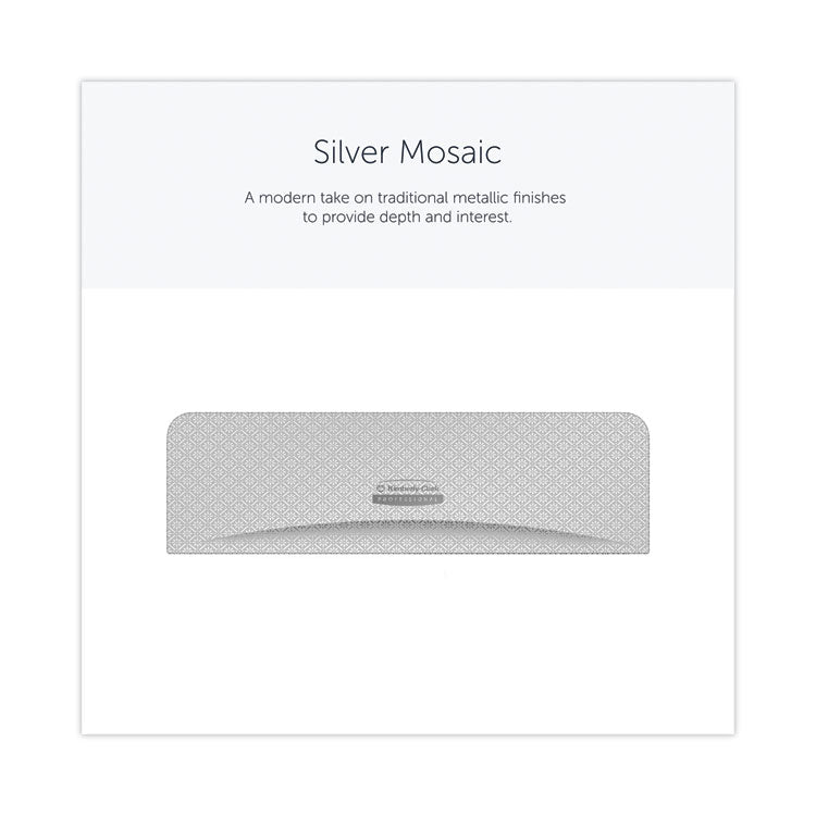 ICON Faceplate for Coreless Standard Roll Toilet Paper Dispenser, 3.56 x 12 x 1.5, Silver Mosaic