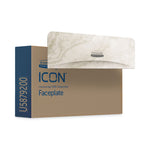 ICON Faceplate for Coreless Standard Roll Toilet Paper Dispenser, 3.56 x 12 x 1.5, Warm Marble