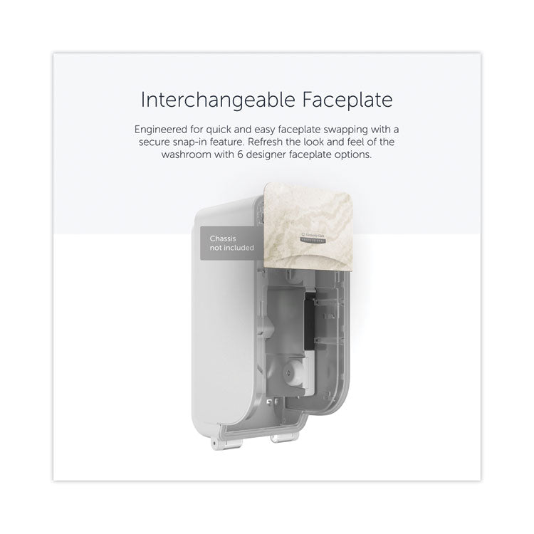 ICON Faceplate for Coreless Standard Roll Toilet Paper Dispenser, 4.25 x 6 x 1.5, Warm Marble