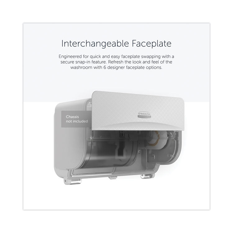 ICON Faceplate for Coreless Standard Roll Toilet Paper Dispenser, 3.56 x 12 x 1.5, White Mosaic
