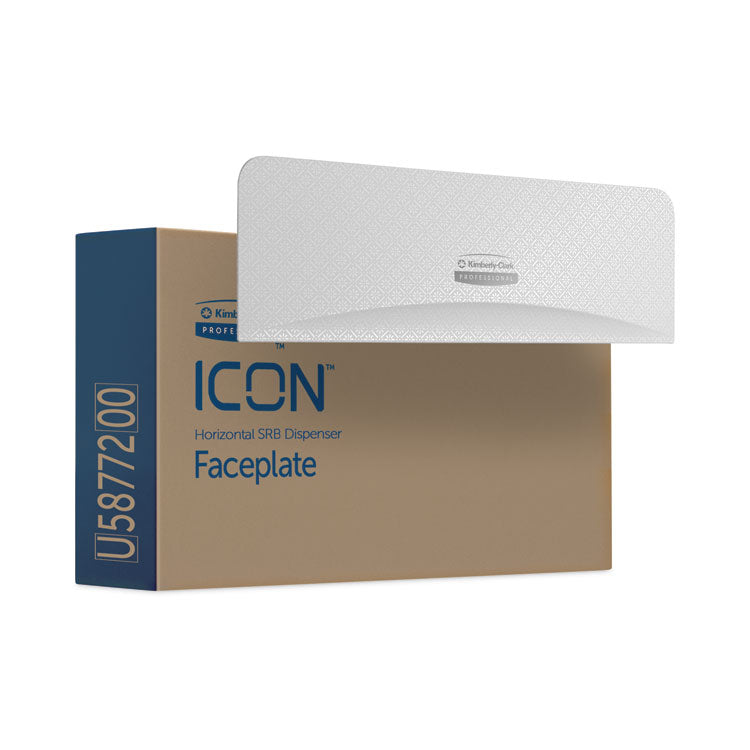 ICON Faceplate for Coreless Standard Roll Toilet Paper Dispenser, 3.56 x 12 x 1.5, White Mosaic