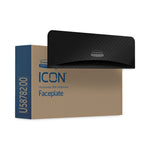 ICON Faceplate for Coreless Standard Roll Toilet Paper Dispenser, 3.56 x 12 x 1.5, Black Mosaic