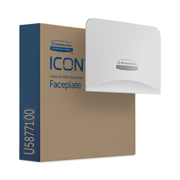 ICON Faceplate for Coreless Standard Roll Toilet Paper Dispenser, 4.25 x 6 x 1.5, White Mosaic