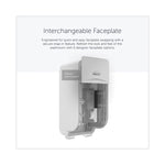 ICON Faceplate for Coreless Standard Roll Toilet Paper Dispenser, 4.25 x 6 x 1.5, Silver Mosaic