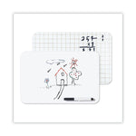 Dry Erase Lap Board, 11.88" x 8.25", White Surface