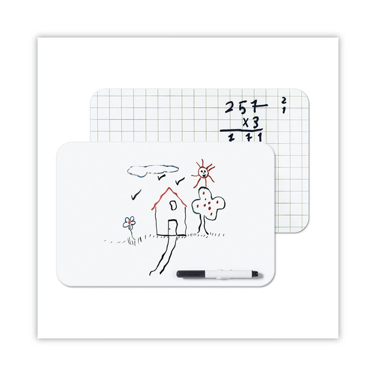 Dry Erase Lap Board, 11.88" x 8.25", White Surface