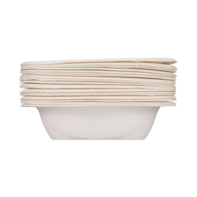 ECOSAVE Tableware, Bowl, Sugarcane, 16 oz, White, 25/Pack