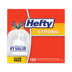 Strong Tall Kitchen Drawstring Bags, 13 gal, 23.75" x 27", White, 90 Bags/Box, 3 Boxes/Carton