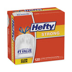 Strong Tall Kitchen Drawstring Bags, 13 gal, 24" x 27.75", White, 120/Box