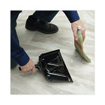 Metal Dust Pan, 12 x 14, 5" Handle, 20-Gauge Steel, Black