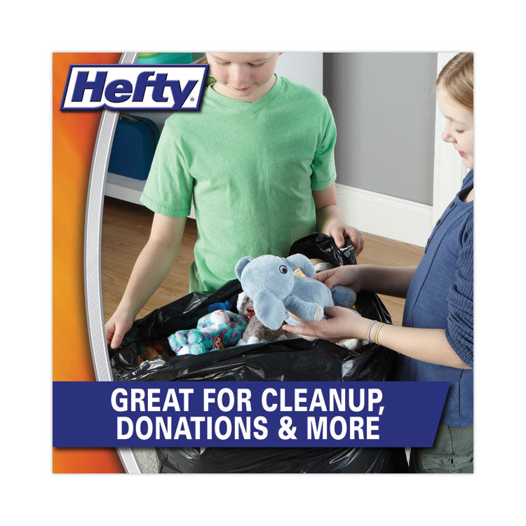 Easy Flaps Trash Bags, Tie-Flap, 30 gal, 0.85 mil, 30" x 33", Black, 40 Bags/Box, 6 Boxes/Carton