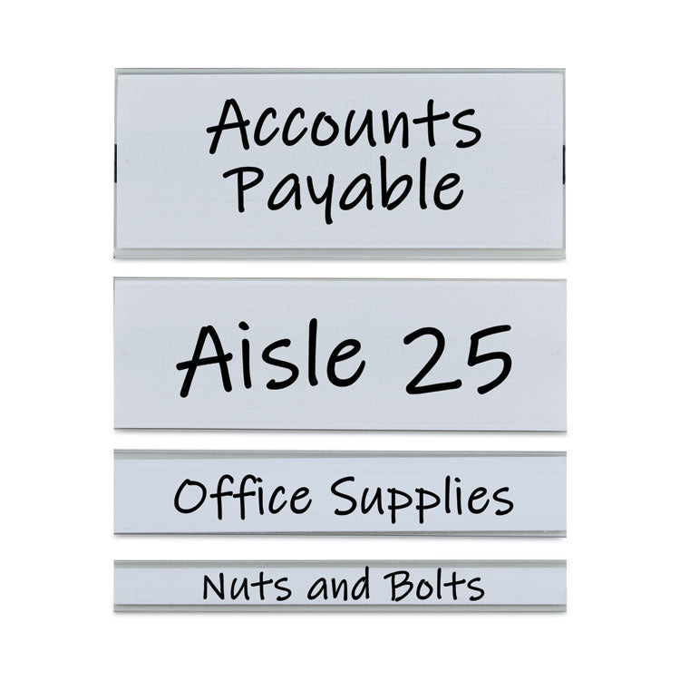 Clear Magnetic Label Holders, Side Load, 6 x 0.5, 10/Pack