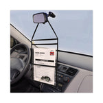 Stitched Shop Ticket Holders, 22" Hang Strap, Super Heavy-Duty, 9 x 6 and 9 x 12 Inserts, Clear Front, Black Border, 15/Box