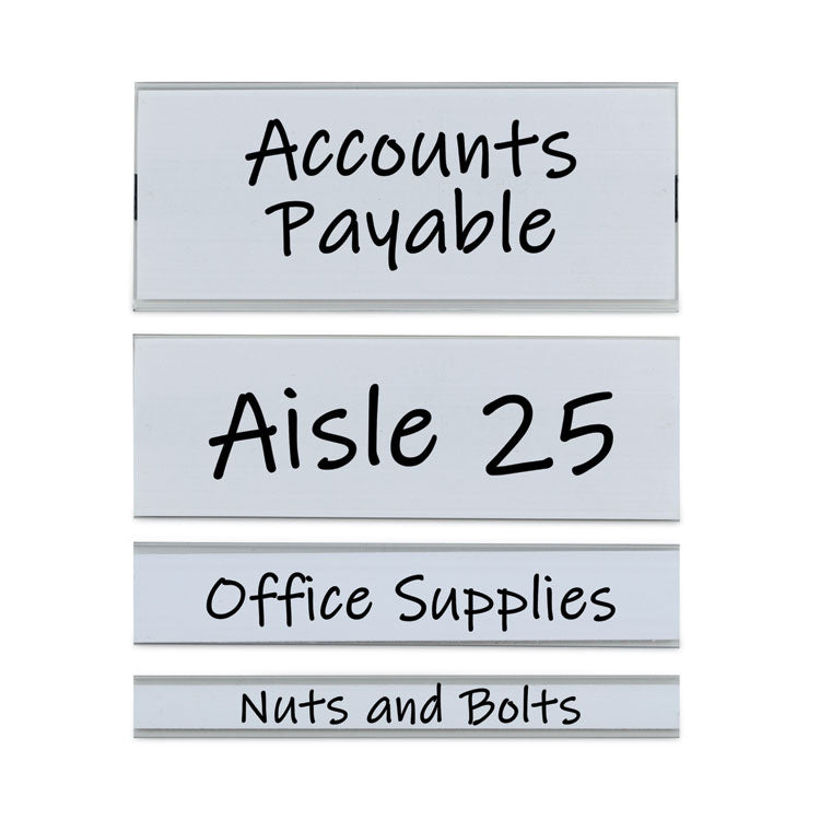 Clear Magnetic Label Holders, Side Load, 6 x 2, 10/Pack