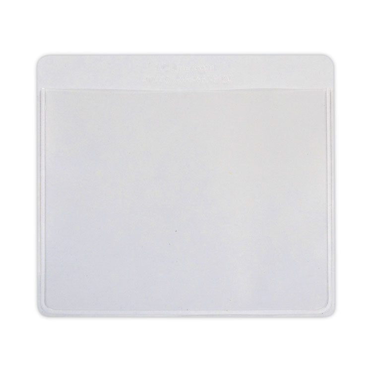 Self-Adhesive Labeling Pockets, Top Load, 3.75 x 3, Clear, 25/Pack