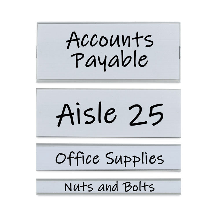 Clear Magnetic Label Holders, Side Load, 6 x 2.5, 10/Pack