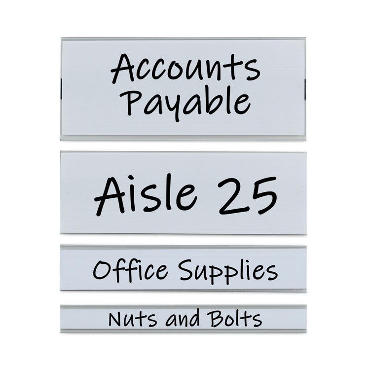 Clear Magnetic Label Holders, Side Load, 6 x 1, 10/Pack