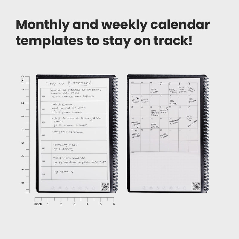 Rocketbook Fusion Reusable Notebook, 6" x 8.8", Graph Ruled, 42 Sheets, Teal (EVRF-E-RC-CCE-FR)