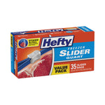 Slider Stand and Fill Freezer Storage Bags, 32 oz, 7" x 8", Clear, 35/Box
