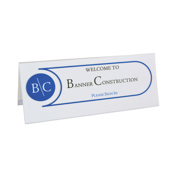 Tent Card Holders, 4.25 x 11.7, Rigid Heavyweight Clear Plastic, 25/Box