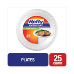 Soak Proof Tableware, Plate, Foam, 10.25" dia, White, 25/Pack