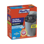 Ultra Strong BlackOut Tall-Kitchen Drawstring Bags, 13 gal, Citrus Twist Scent, 23.75" x 24.88", Black, 80/Box