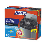 Ultra Strong BlackOut Tall-Kitchen Drawstring Bags, 13 gal, 23.75" x 24.88", Black, 80 Bags/Box, 3 Boxes/Carton