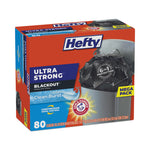 Ultra Strong BlackOut Tall-Kitchen Drawstring Bags, 13 gal, 23.75" x 24.88", Black, 80 Bags/Box, 3 Boxes/Carton