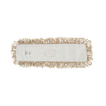 Industrial Dust Mop Head, Hygrade Cotton, 24w X 5d, White