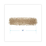 Industrial Dust Mop Head, Washable, Hygrade Cotton, 36w x 5d, White