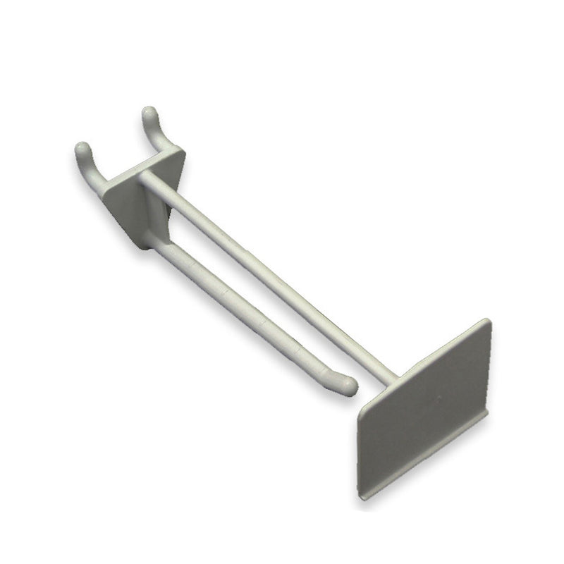 Azar® 6" Glass Filled Nylon Pegboard Scan Hooks, White, 50/Set