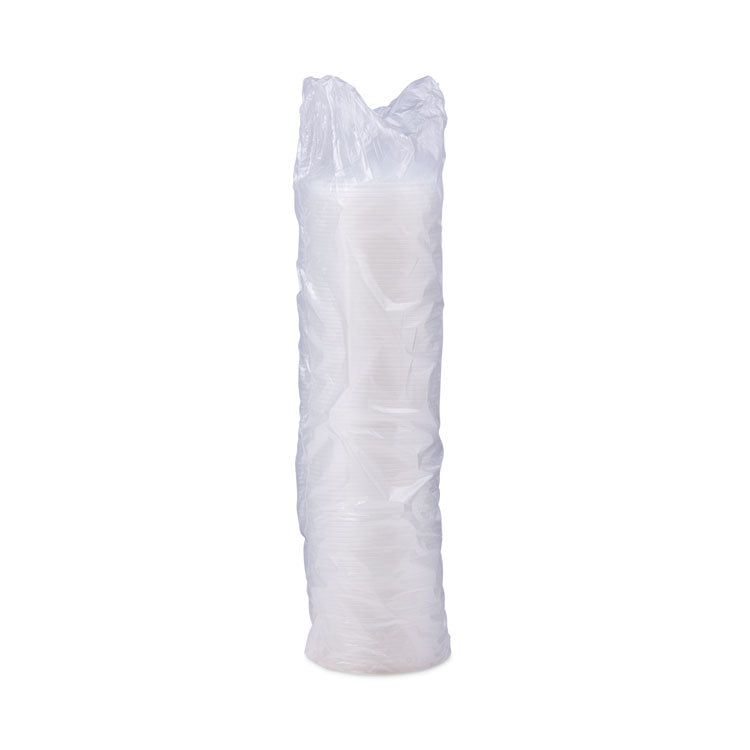 Lift n' Lock Plastic Hot Cup Lids, With Straw Slot, Fits 10 oz to 14 oz Hot Cups, Translucent, 100/Sleeve, 10 Sleeves/Carton
