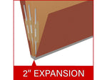 Medical Arts Press Pressboard Classification Folder, 2 Dividers, 2" Expansion, Letter Size, Red, 10/Box (DV-T42-26-3RED-PKT)
